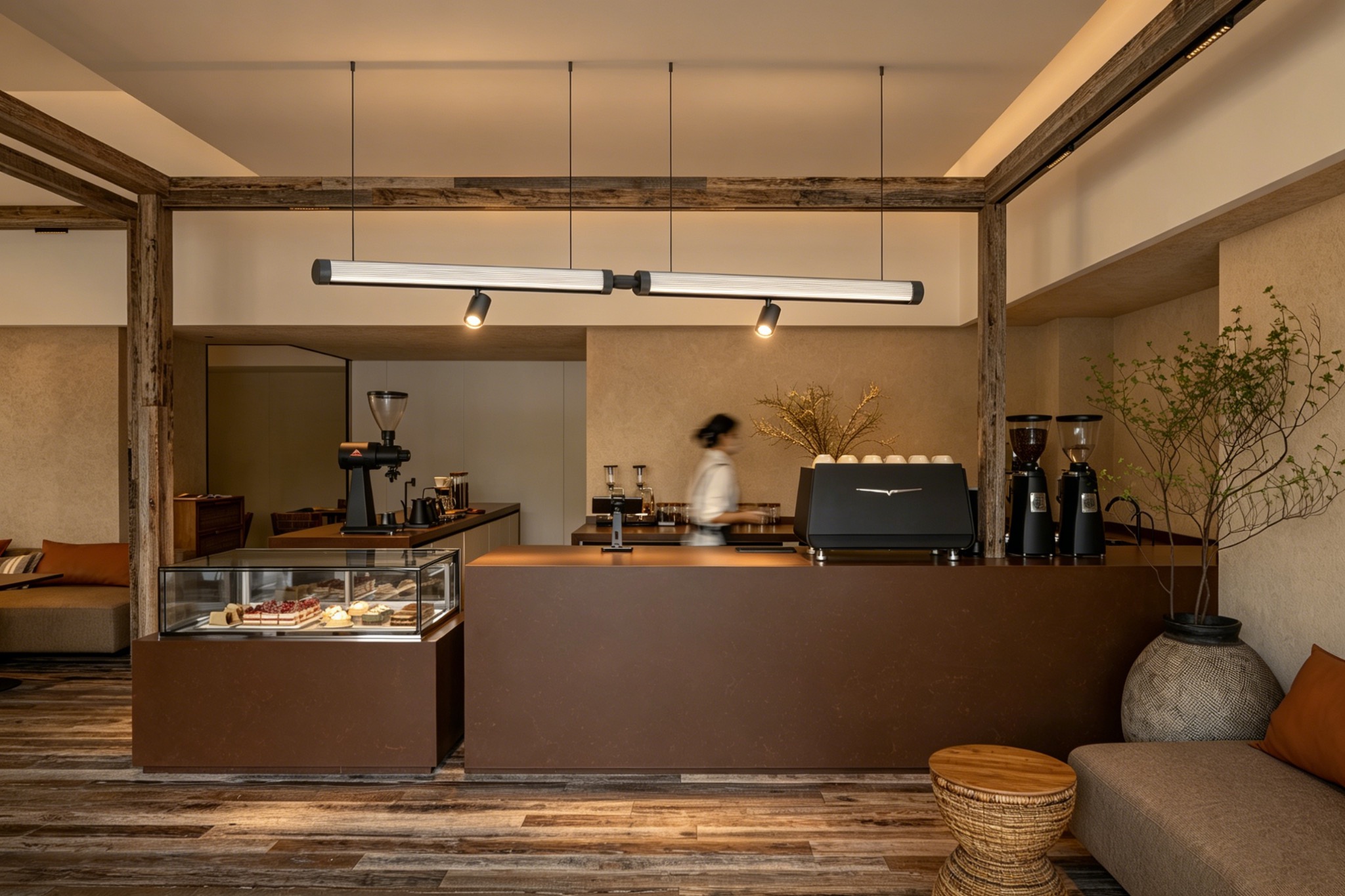 S20 48V circular glowing track lighting arranged as a geometric pendant ring