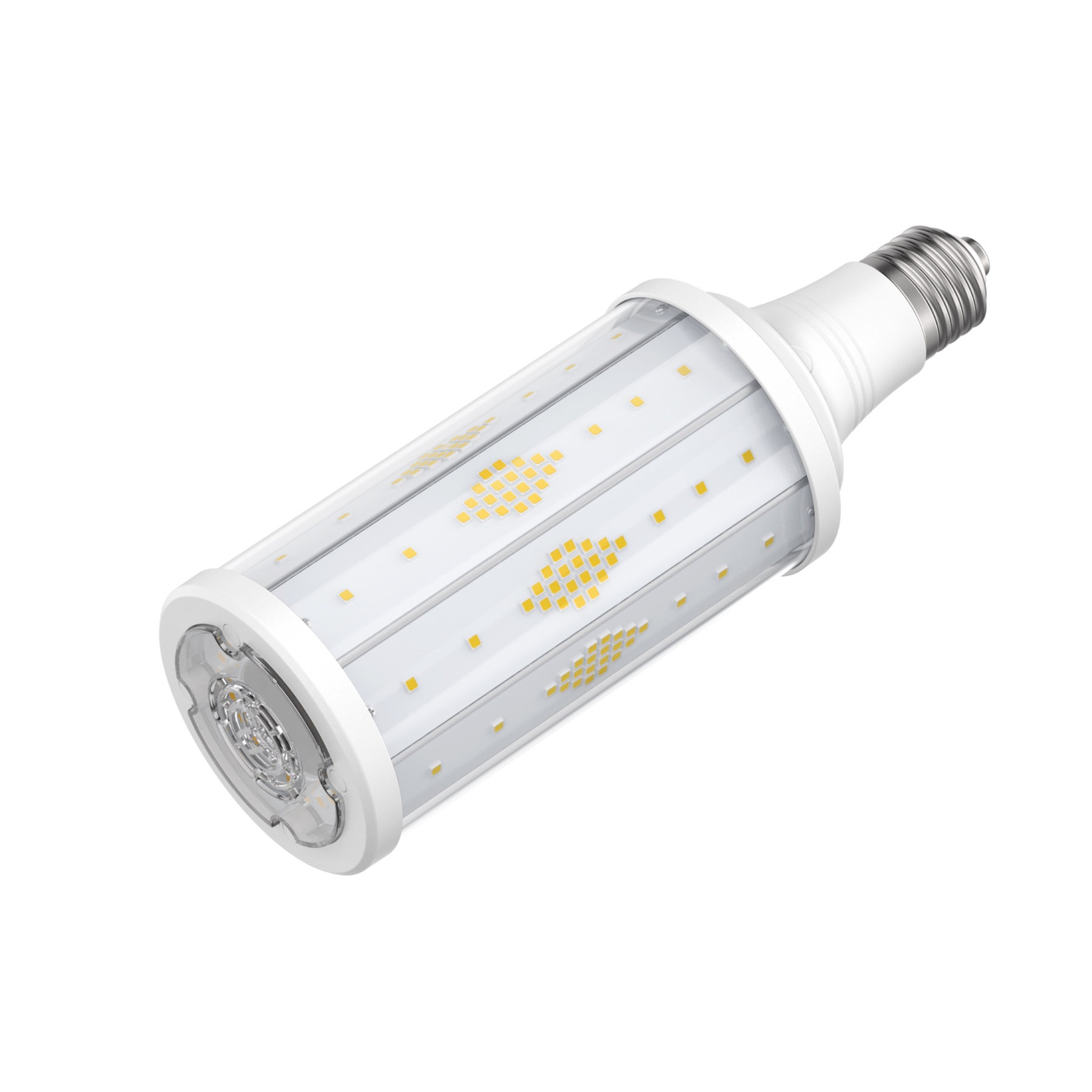Three-view HID replacement LED bulb with E27 and E40 screw-base options